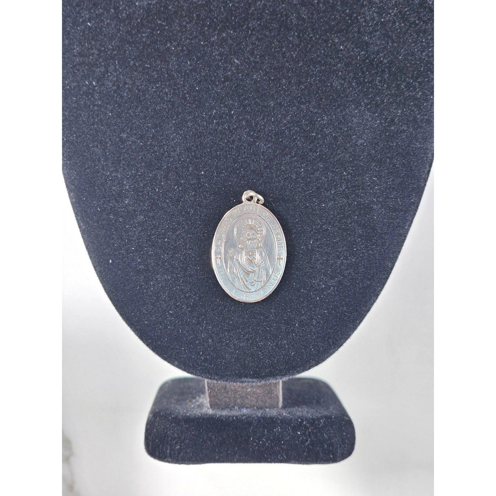 Vintage Sacred Heart & Our Lady of Mt Carmel Medal Pendant