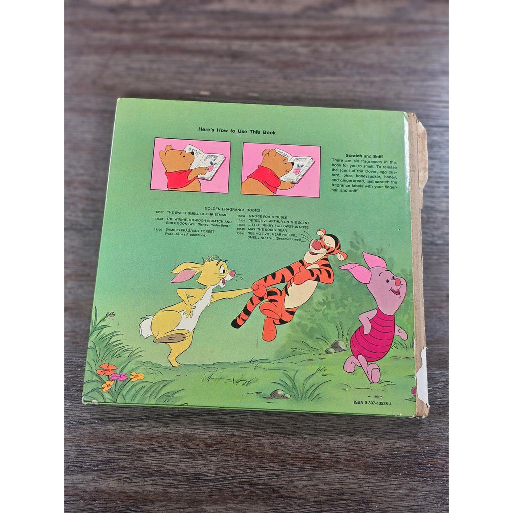 Vintage Winnie the Pooh Scratch Sniff Book 1976 Golden Press