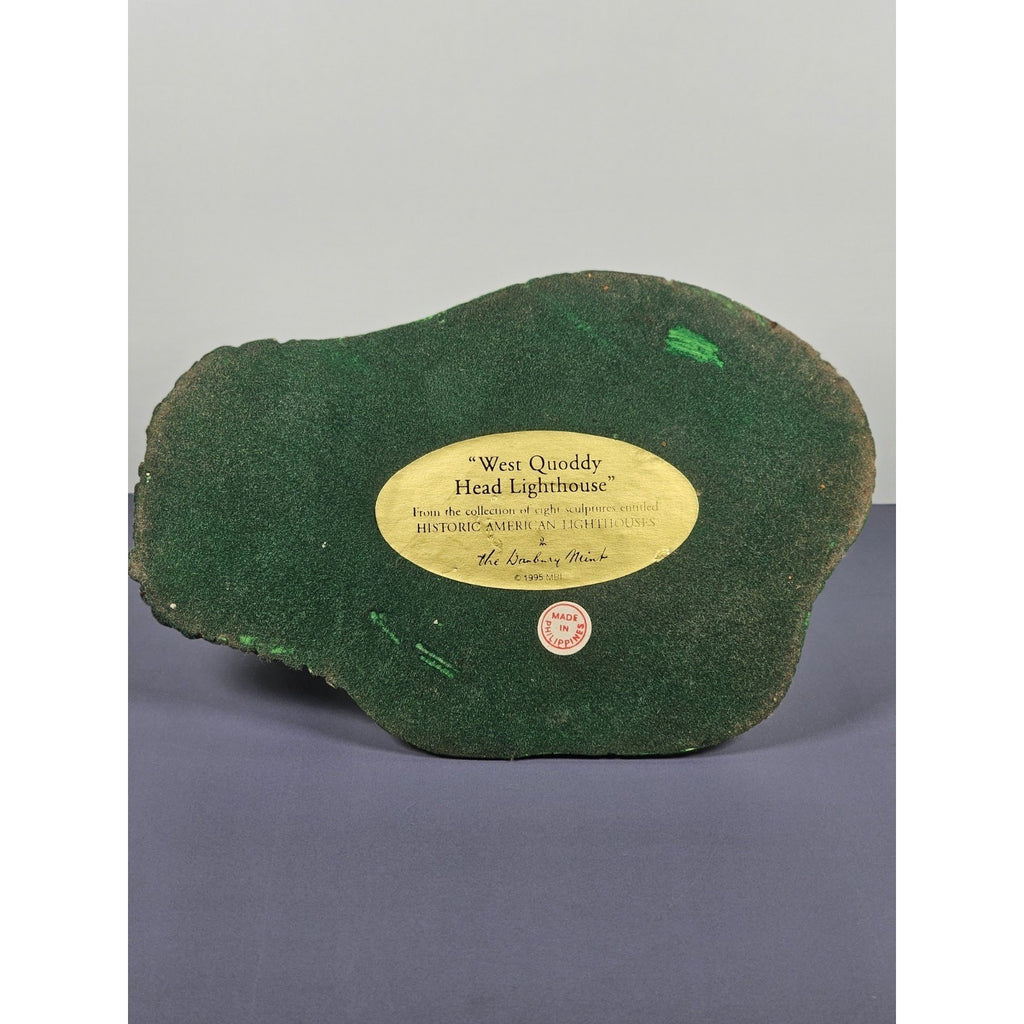 Vintage Danbury Mint West Quoddy Head Lighthouse Figurine