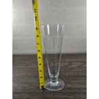 Vintage Clear Pilsner Glass 9" Tall Stemmed Beer Glass