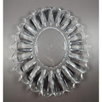 Vintage Clear Pressed Glass Oval Serving Platter Fluted Glass Dish
