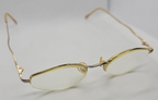 Essence Essentials 2008 Gold/Silver Woman Eyeglasses Half-Rim 48 21 140mm w/case