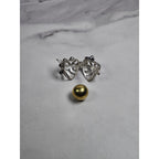 Vintage Hinged Locket Pendant with Inner Sphere & Dark Stone Accents