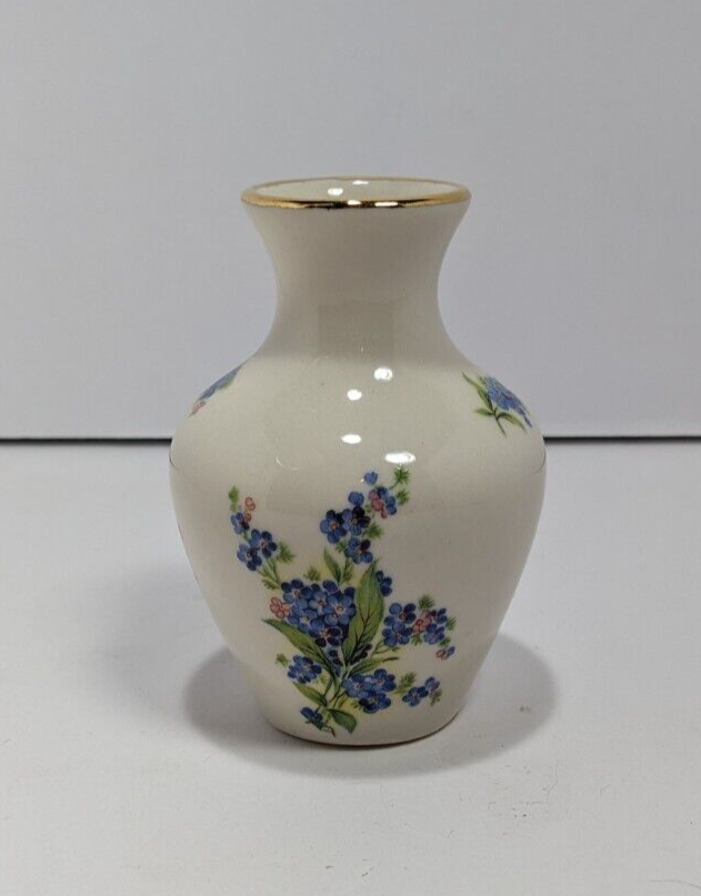 Holley Ross 22K Gold Trim Vase 4.5-in Vintage Ceramic Home Decor