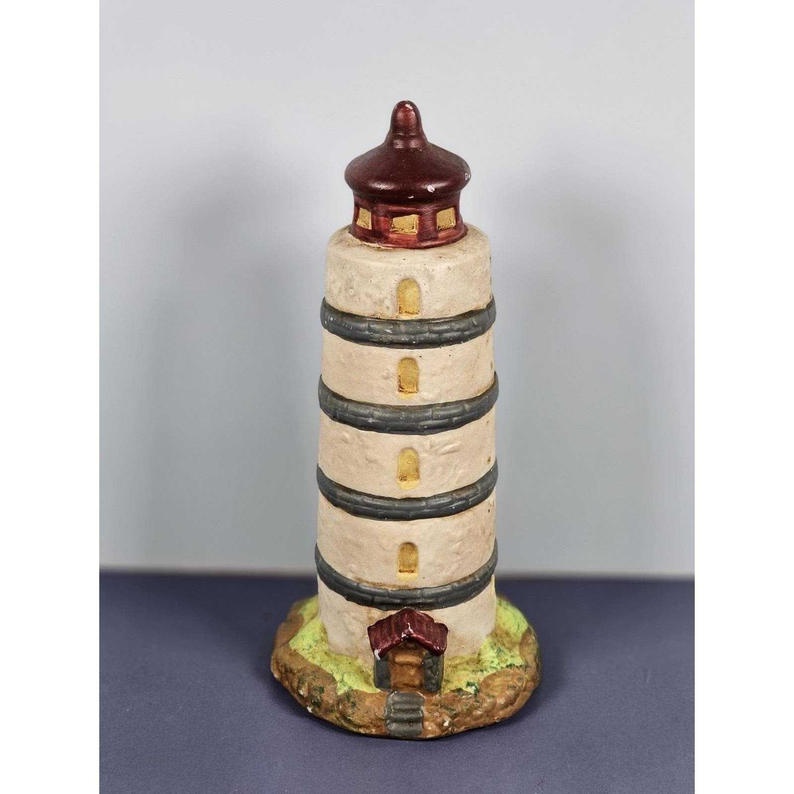 KS Collection Lighthouse Figurine Blue Stripe Nautical Decor
