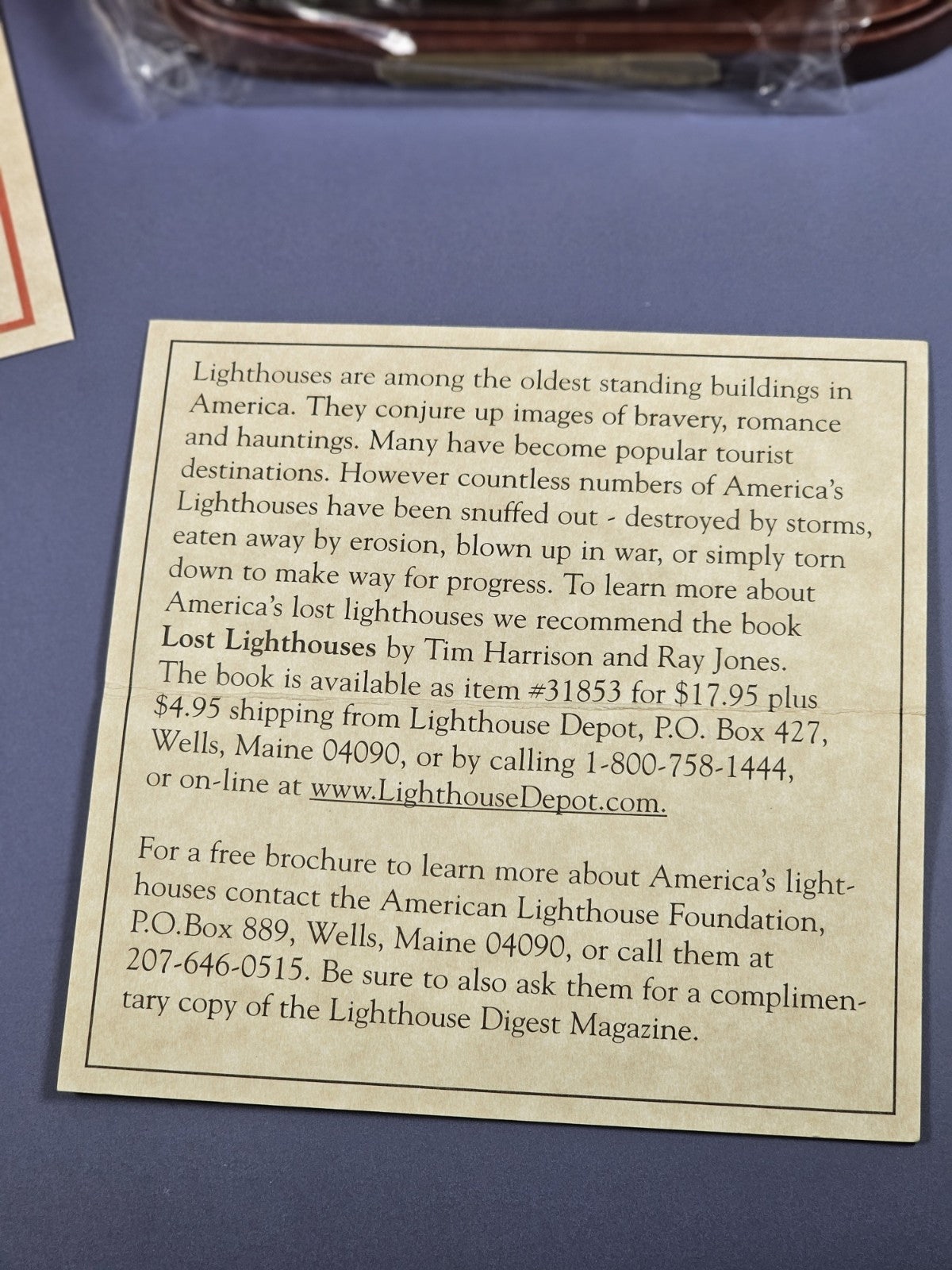 Lefton Lost Lights Cleveland Lighthouse Figurine With Box & Certificate
