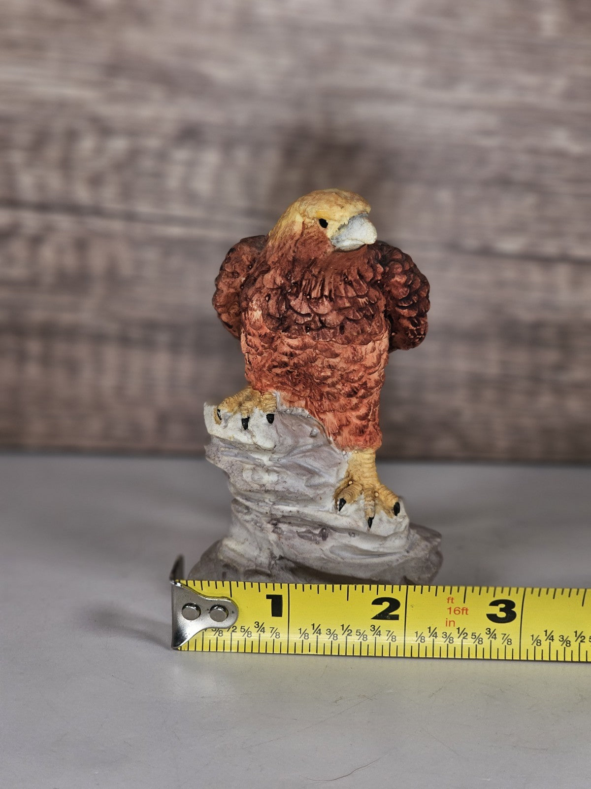 Vintage Ceramic Bald Eagle Figurine | 4" American Eagle Statue | Rustic Wildlife