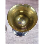 Vintage FB Rogers Silver Plate Goblets Set of 2 Twisted Stem Spain