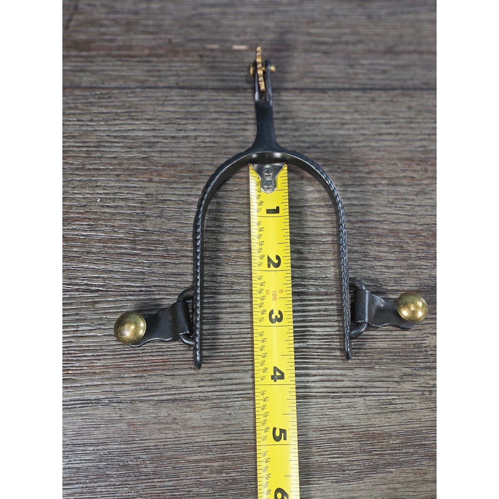 Vintage Western Spurs Pair with Brass Rowels | Ornate Cowboy Spurs