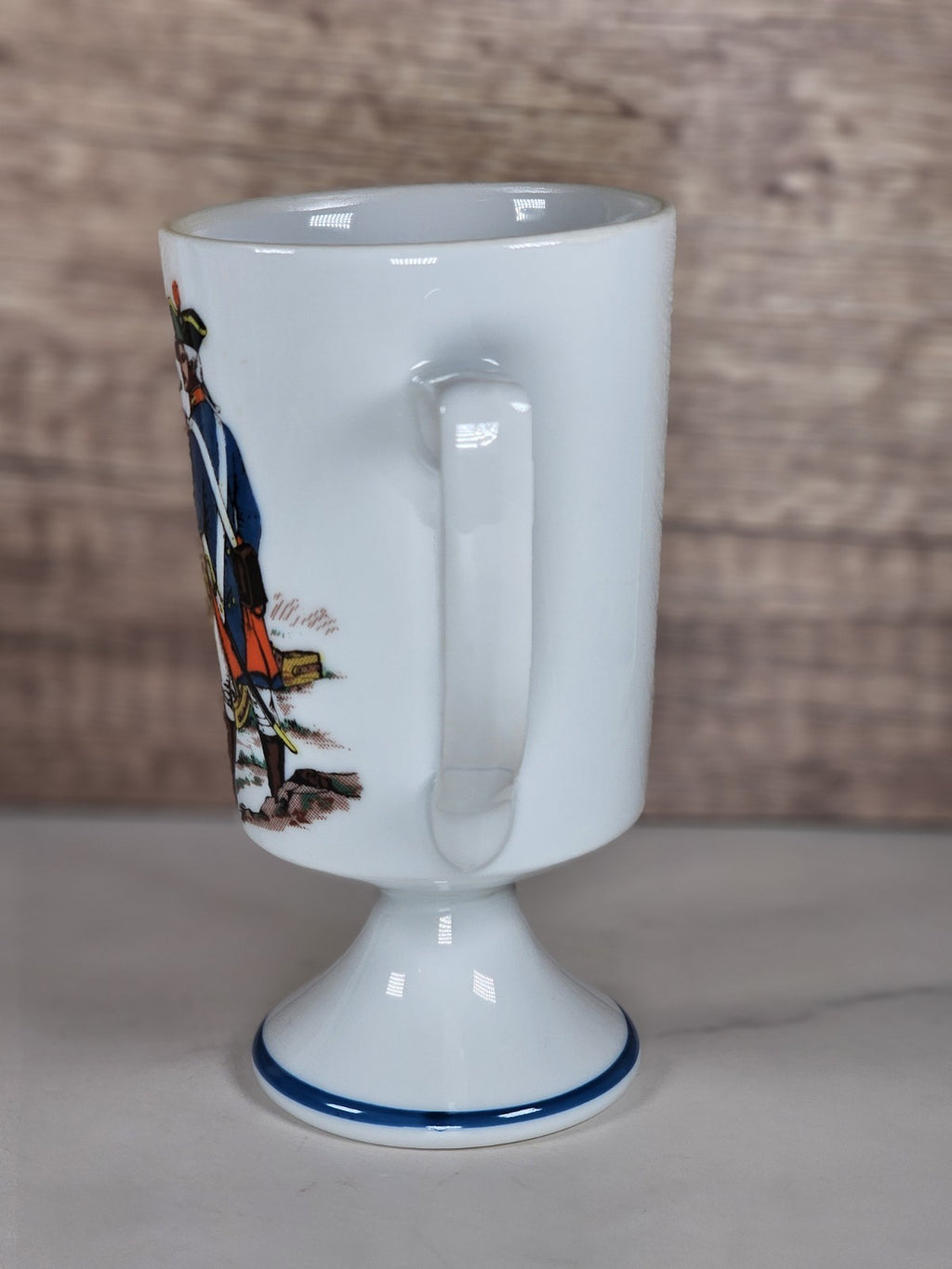 VTG Colonial Fred Roberts Co Footed Coffee Mug — American Revolutionary War