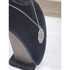 Vintage Om Lotus Pendant Necklace Boho Spiritual Medallion