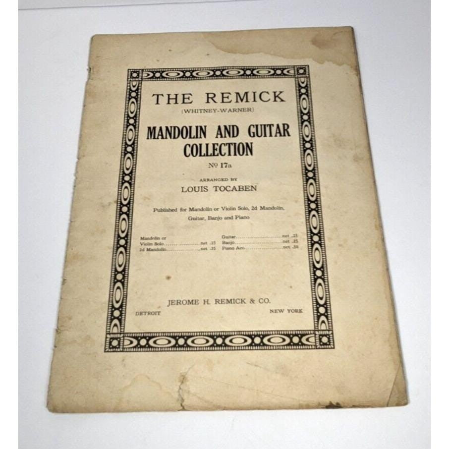 Remick Mandolin Guitar Collection No 17a 1916 Tocaben Book