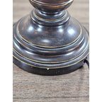 Vintage Wood Table Lamp 30" Tall Black Gold Distressed Base