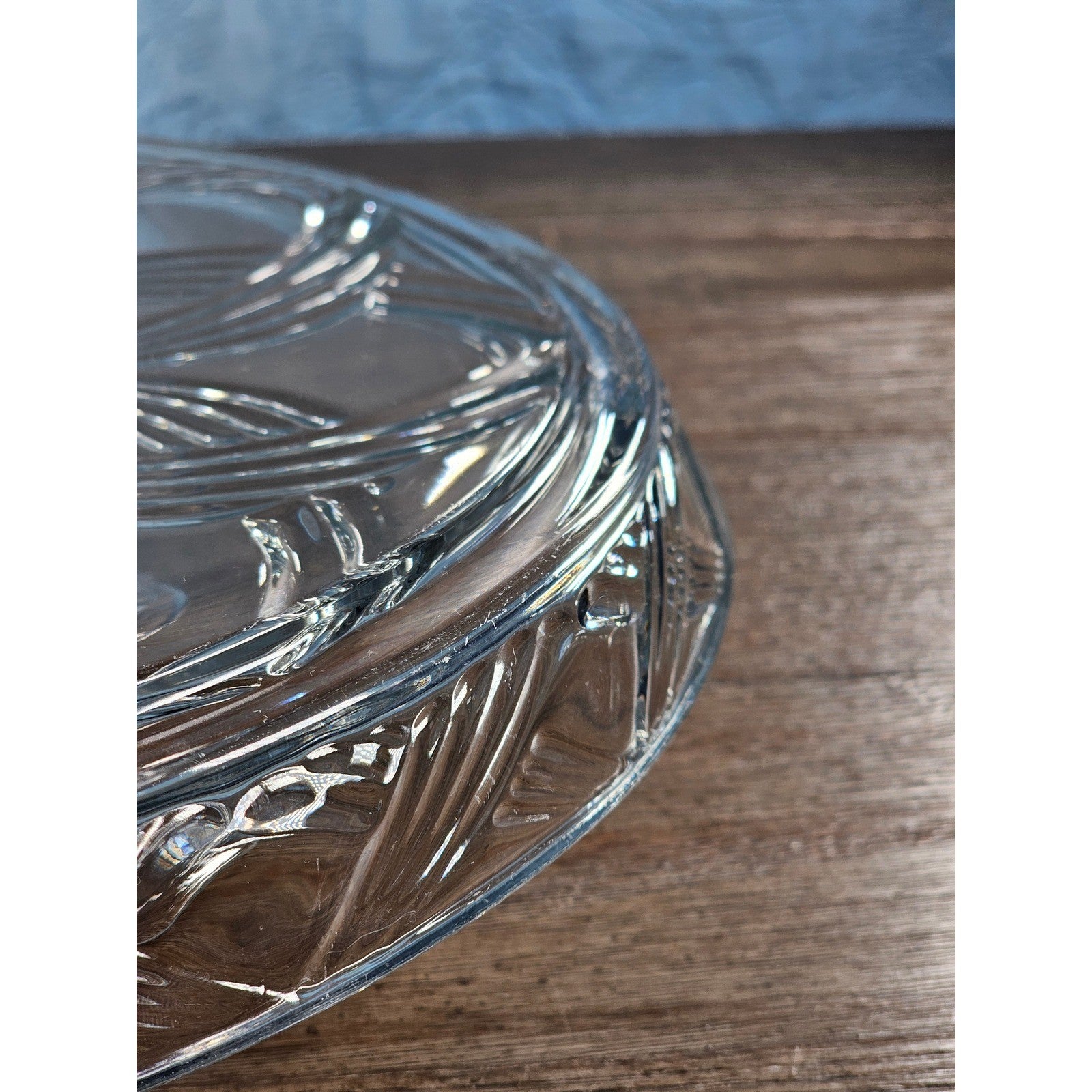 Vintage Pressed Glass Reversible Food Display Stand with Dip Bowl 11"
