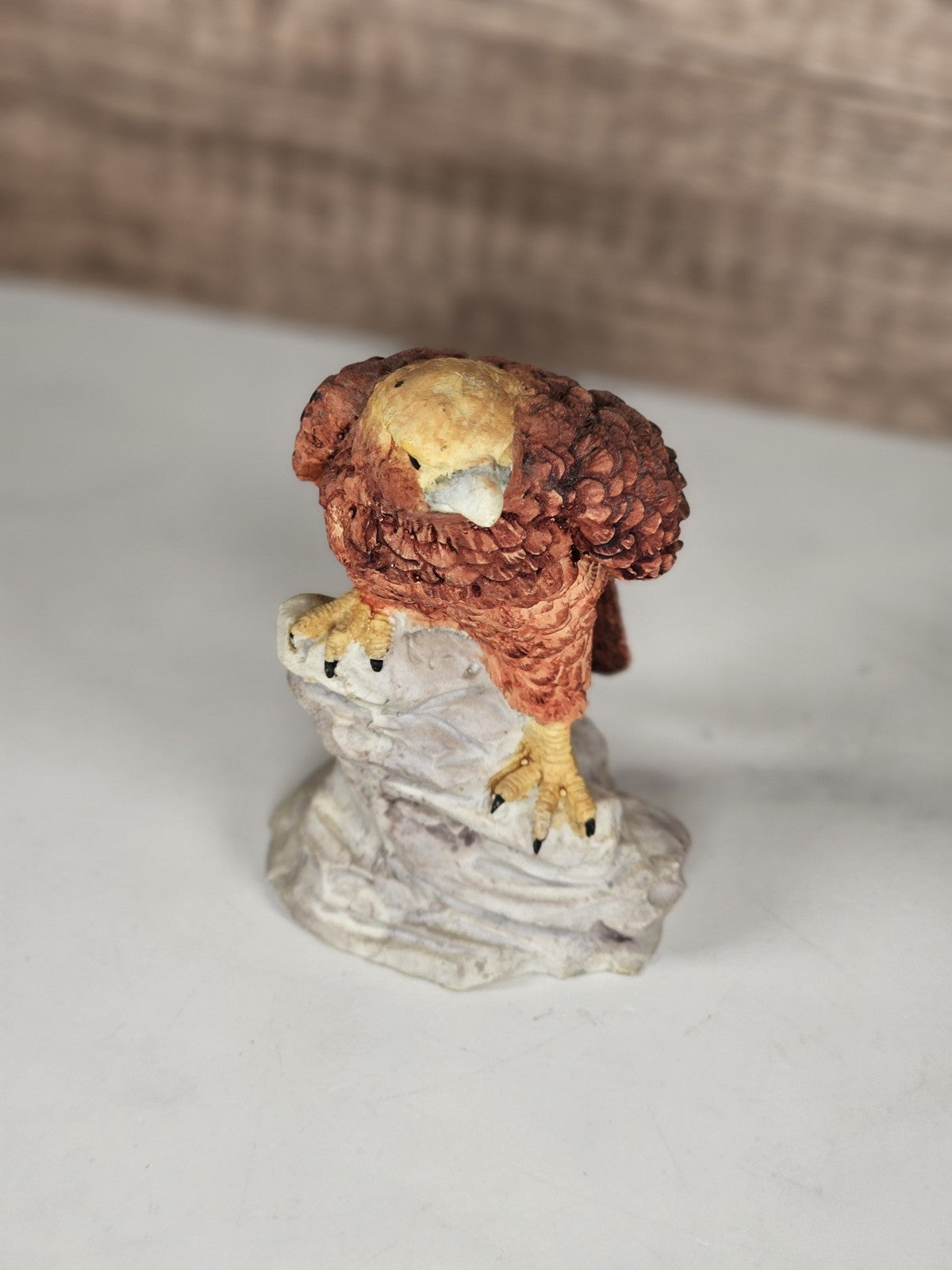 Vintage Ceramic Bald Eagle Figurine | 4" American Eagle Statue | Rustic Wildlife