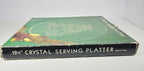 Crystal Serving Platter 12 3/4 With Etched Evergreen With Original Box