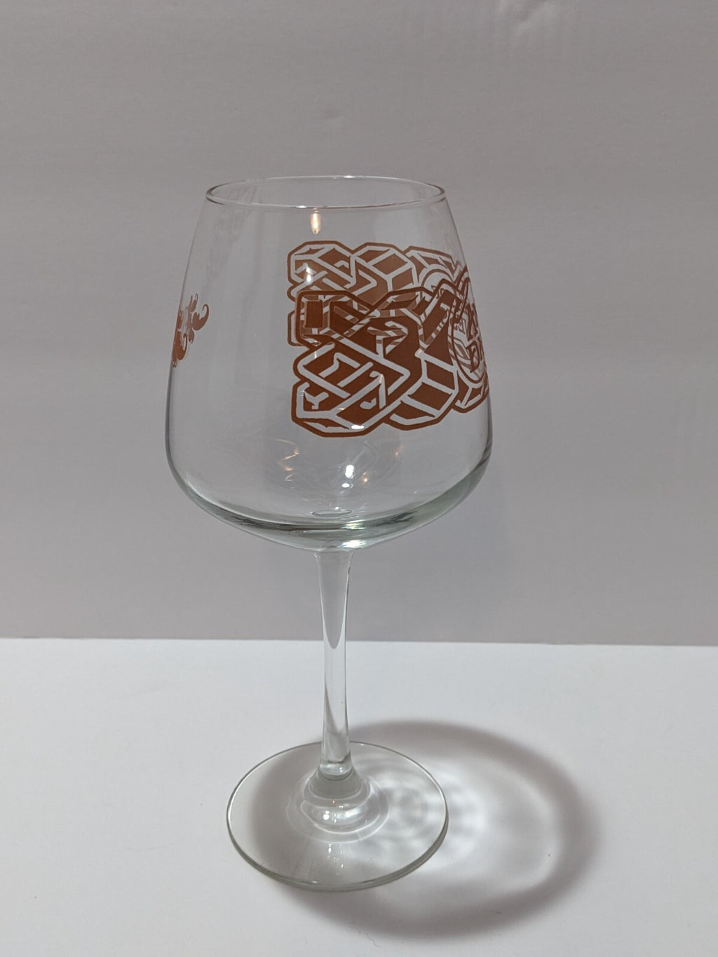 Angel Of Darkness Wine Glass With Celtic Knot Design 8" Tall Stemware For Collec