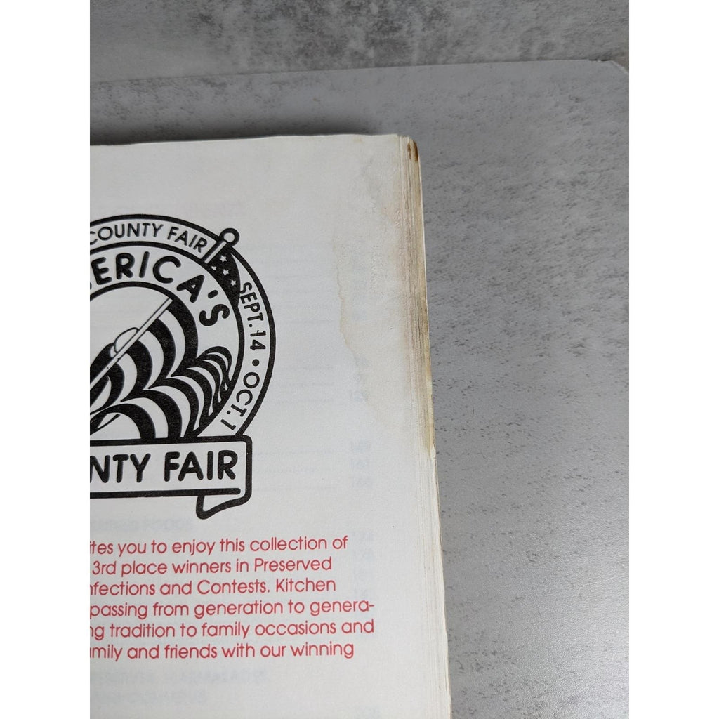 1989 LA County Fair Cookbook Award Winning Recipes Spiral Bound
