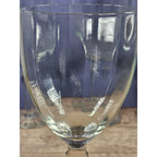 Set of 4 Vintage Crystal Water Goblets – Optic Pattern & Starburst Base