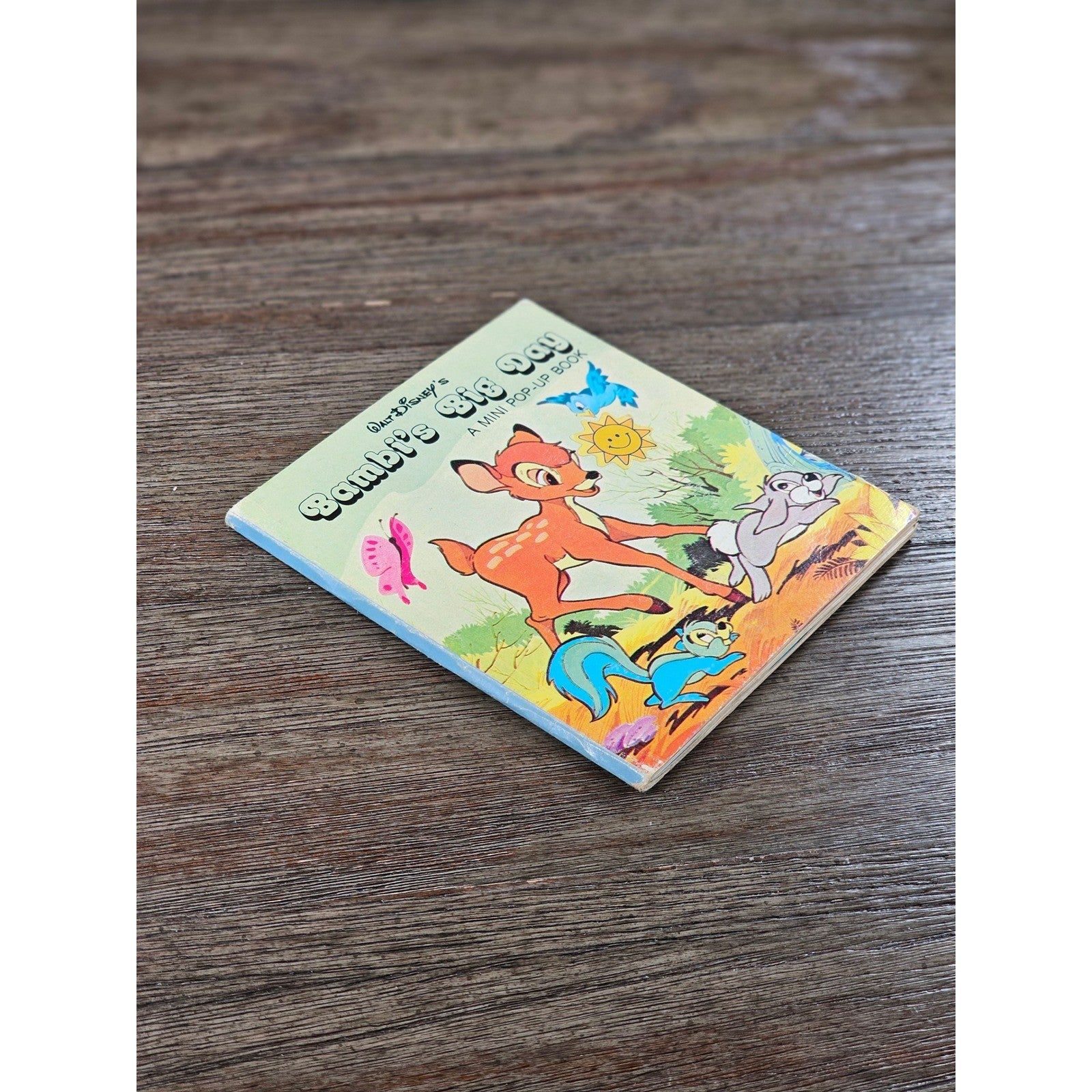 Vintage 1977 Bambi's Big Day Mini Pop Up Book Disney Kids