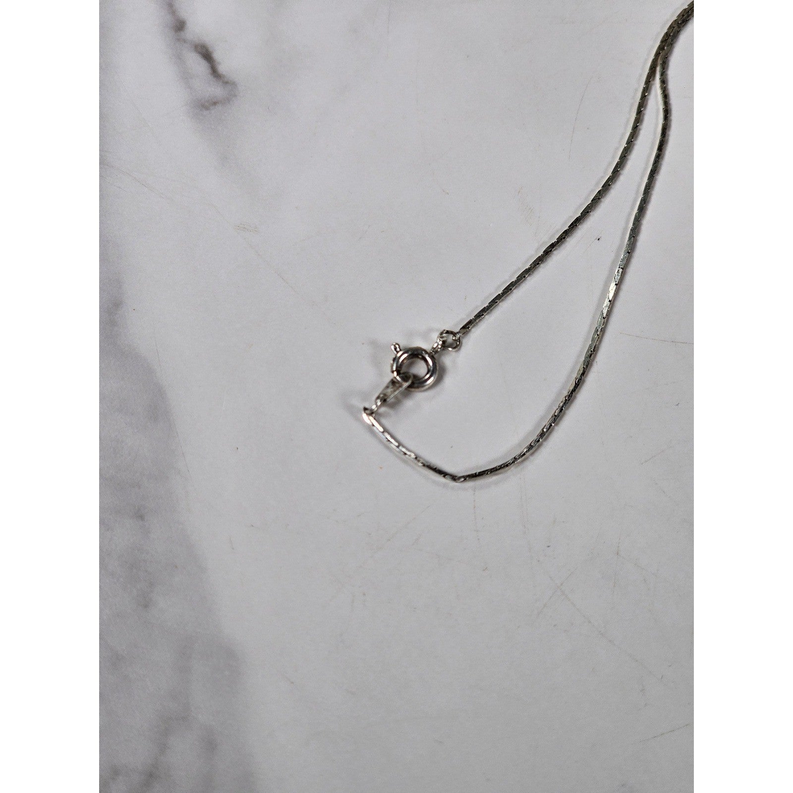 Vintage Silver Tone Cross Necklace Minimalist Christian Pendant