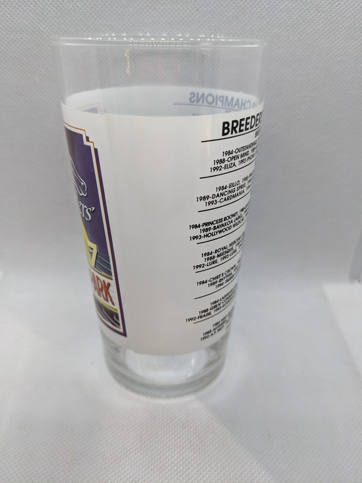 Vintage Breeders Cup 1997 Hollywood Park Racing Glass by Libbey