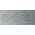 Vintage Cut Glass Coasters Set of 3 Starburst Drink Coasters