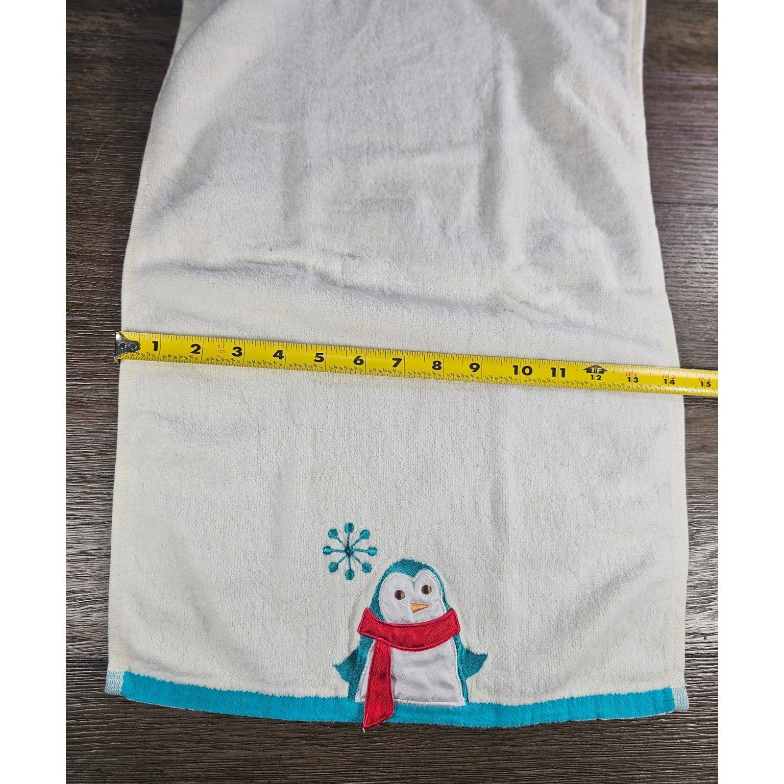 Vintage Penguin Kitchen Towels Set of 2 Cotton Winter Holiday Towels