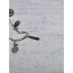 Vintage Southwestern Charm Bracelet Silver Tone Figaro Chain