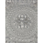 Vintage Pressed Glass Floral Cake Stand Round Serving Tray 13 Inch