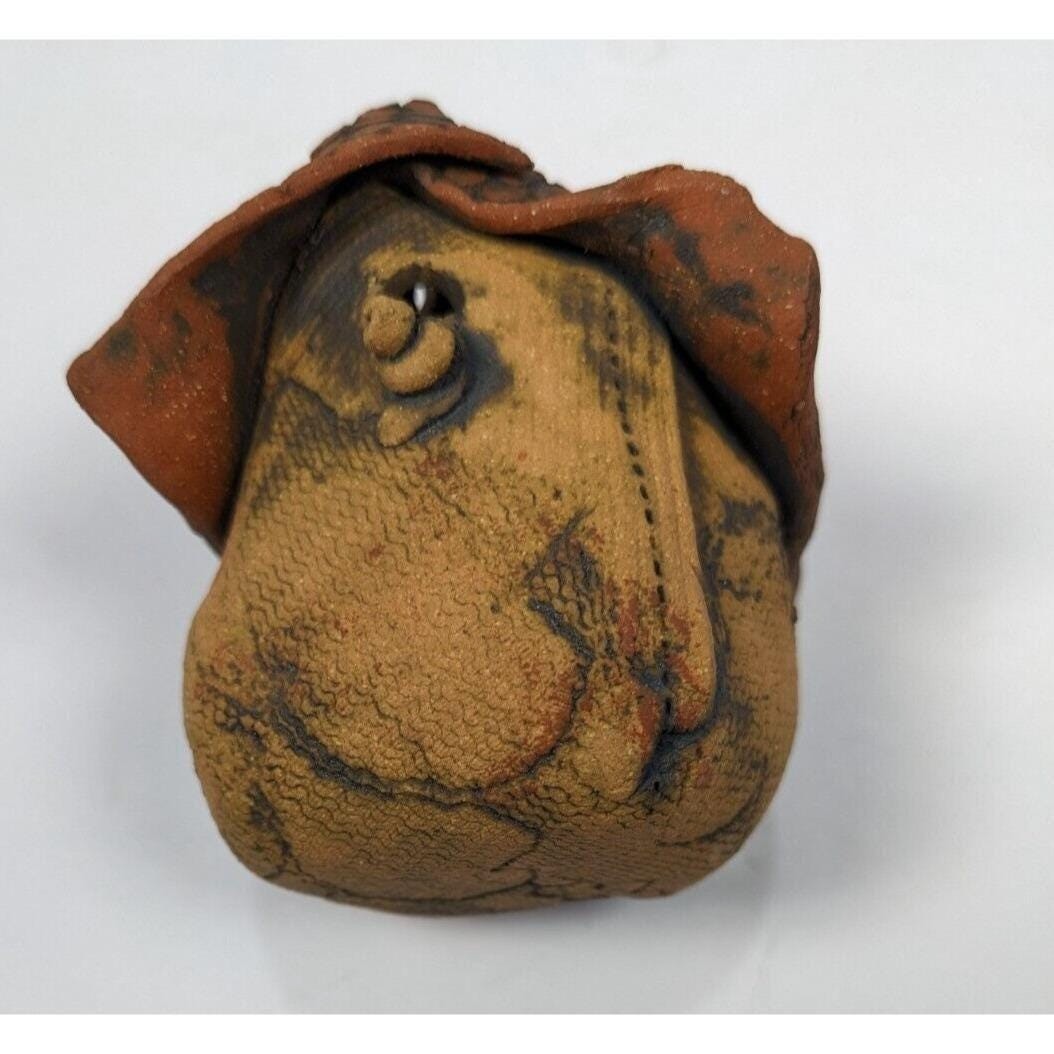 Handmade Terracotta Bird Figurine Folk Art Decor