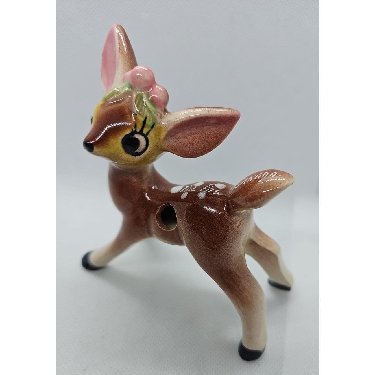 Vintage Doe Deer Figurine The Pas Canada Ceramic 4 Inch