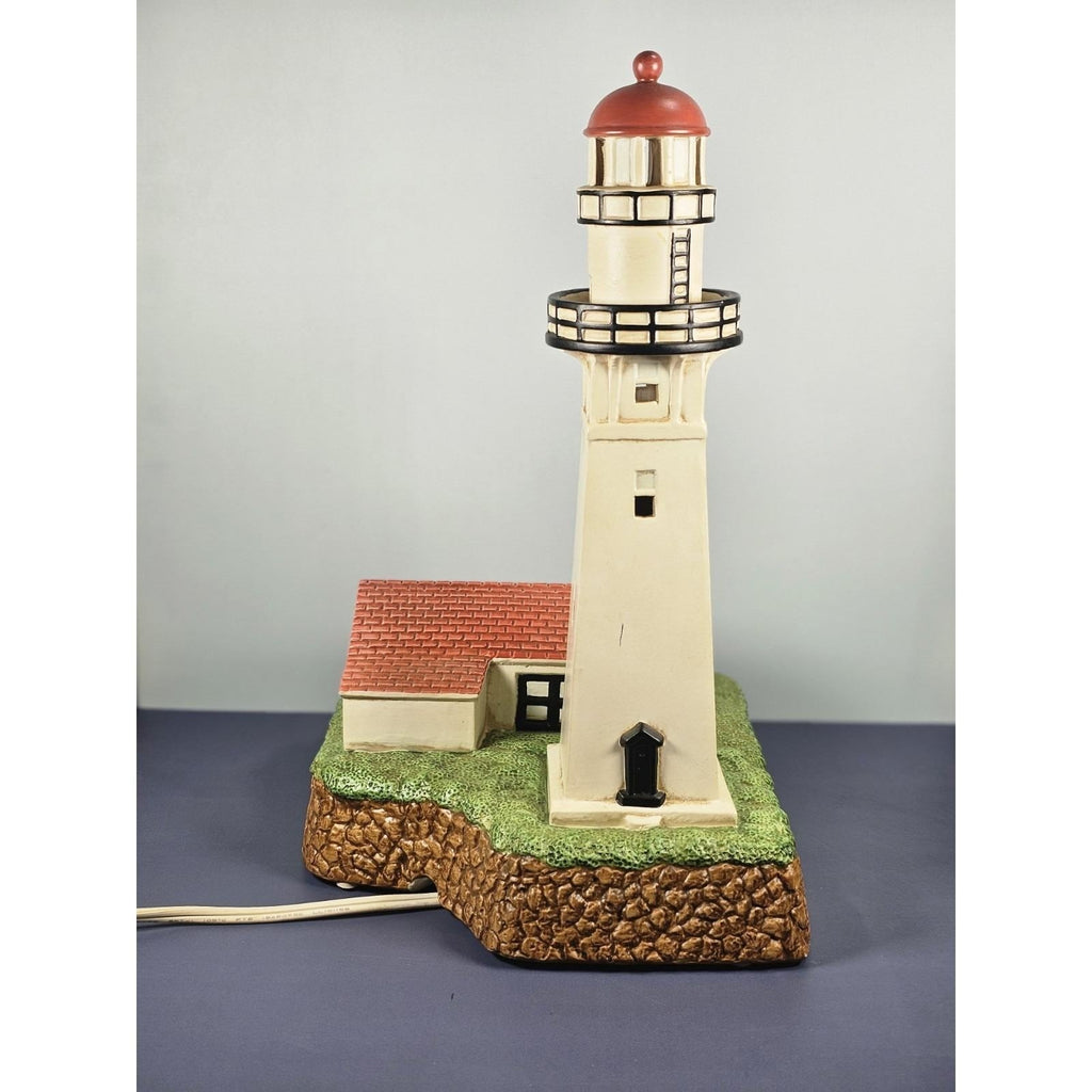 Lefton Diamond Head Hawaii Lighthouse Ceramic Figurine Signed 1999