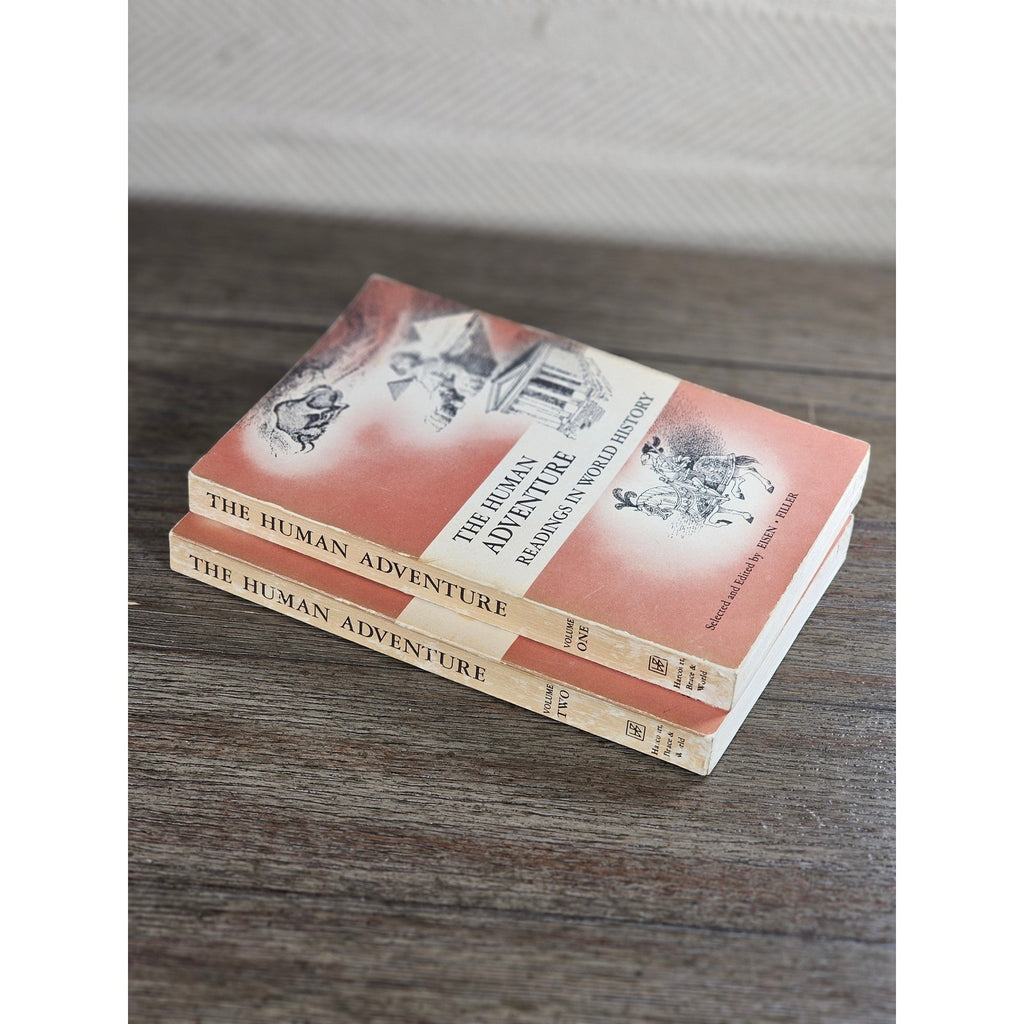 Vintage World History Books Set – The Human Adventure Volumes One & Two (1964)
