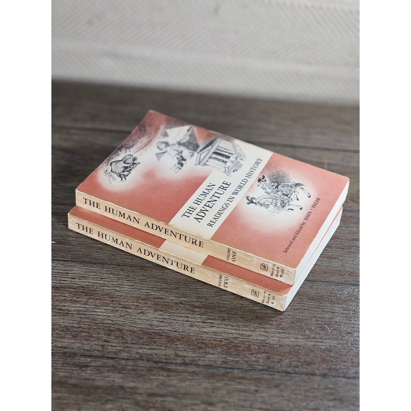 Vintage World History Books Set – The Human Adventure Volumes One & Two (1964)