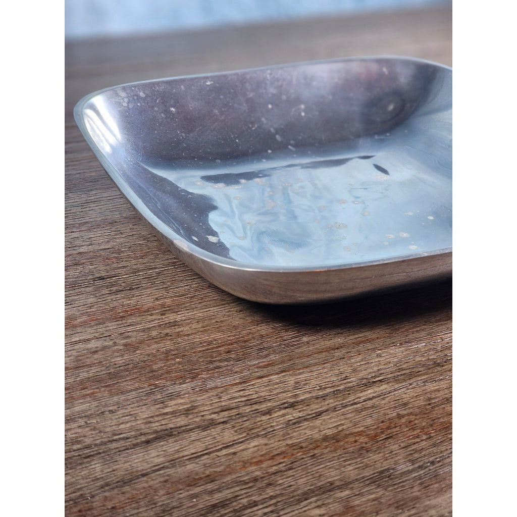 Vintage Towle Pintel Aluminum Serving Dish Square 9.5 Inch Made in India