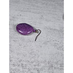 Purple Stone Drop Earrings Handmade Dangle Earrings Vintage Style