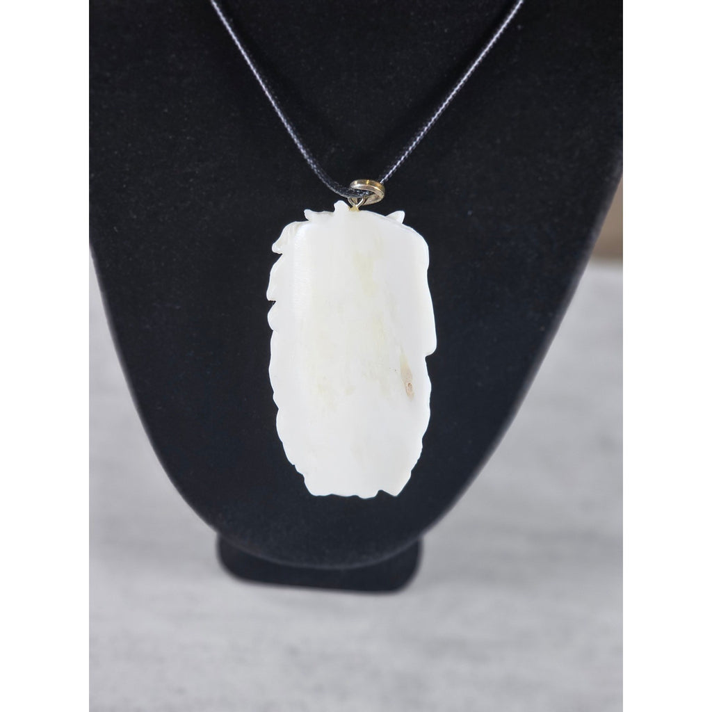 Vintage Carved Native American Horse Headdress Pendant