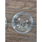 Vintage Clear Bowl Wine Glasses Set of 2 Stemware 8.5" Tall