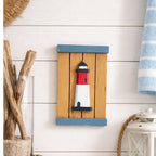 Rustic Wooden Lighthouse Wall Decor Nautical Coastal Accent 12 x 7.5