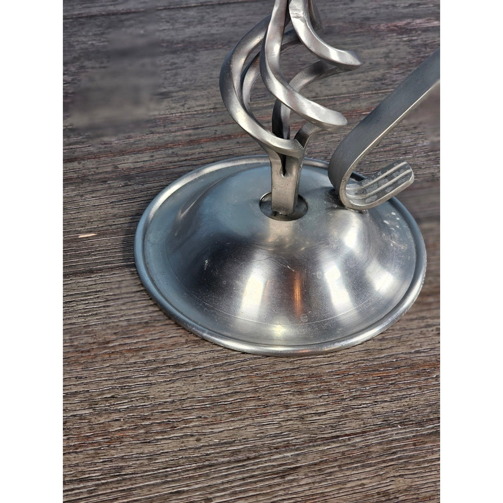 Vintage Bradford Exchange Solid Brass Candle Holder Twisted Stem Design
