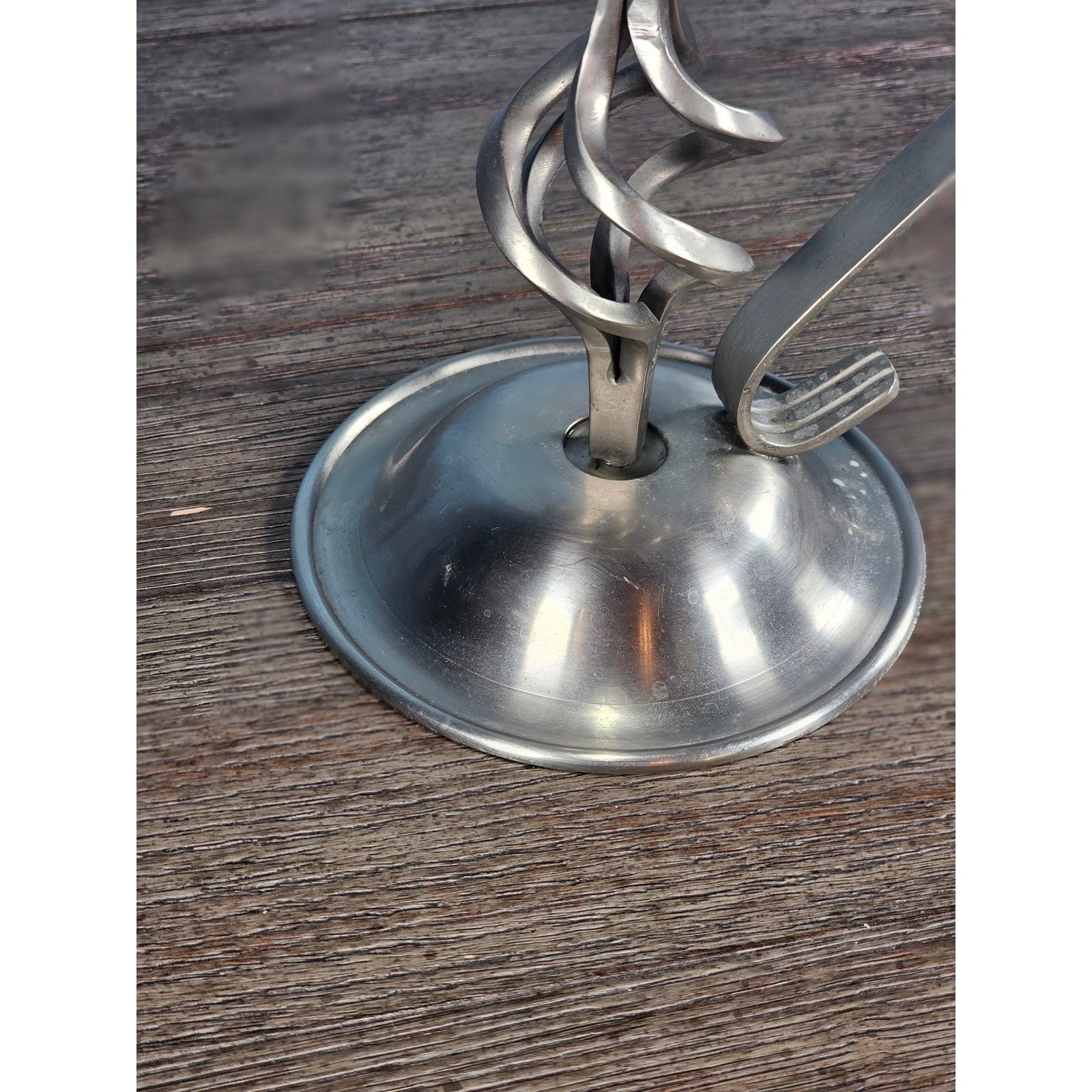 Vintage Bradford Exchange Solid Brass Candle Holder Twisted Stem Design
