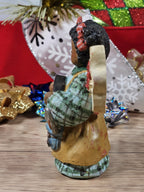 Vintage 90s Angel Figurine Holding Birdhouse 3"