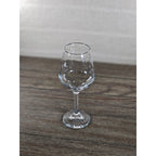 Vintage Clear Stemmed Wine Glass 8.5" Tall Classic Barware