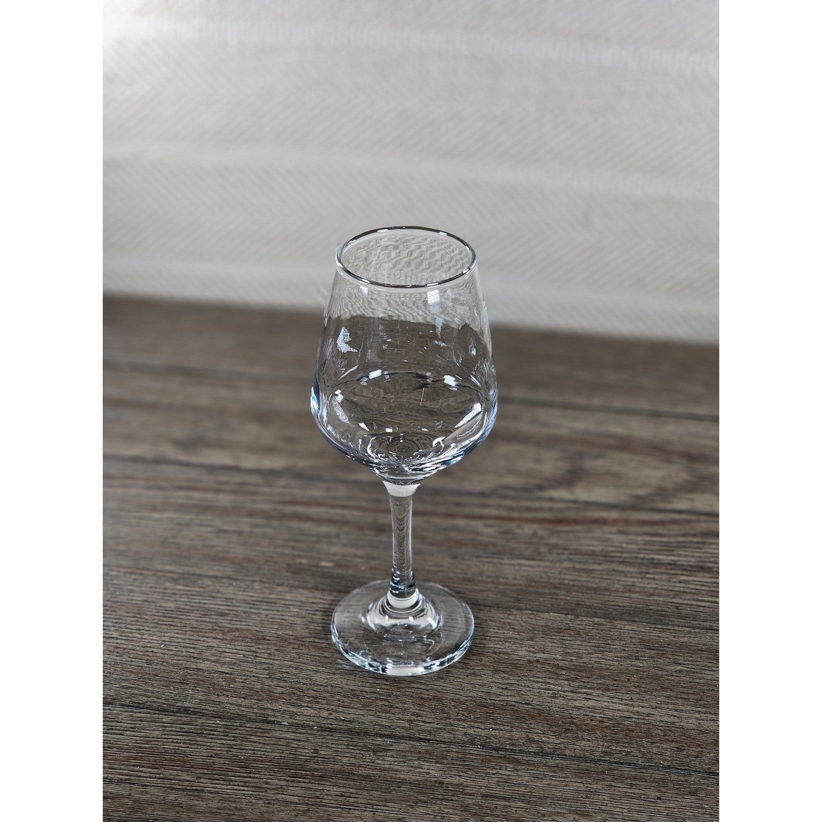 Vintage Clear Stemmed Wine Glass 8.5" Tall Classic Barware