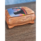 Vintage Hand-Painted Southwest Trinket Box Desert Landscape Signed