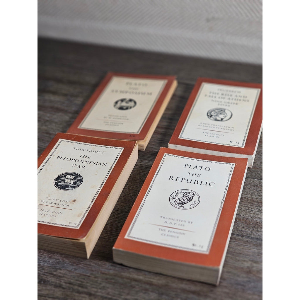 Vintage Penguin Classics Greek Philosophy Lot Plato Thucydides