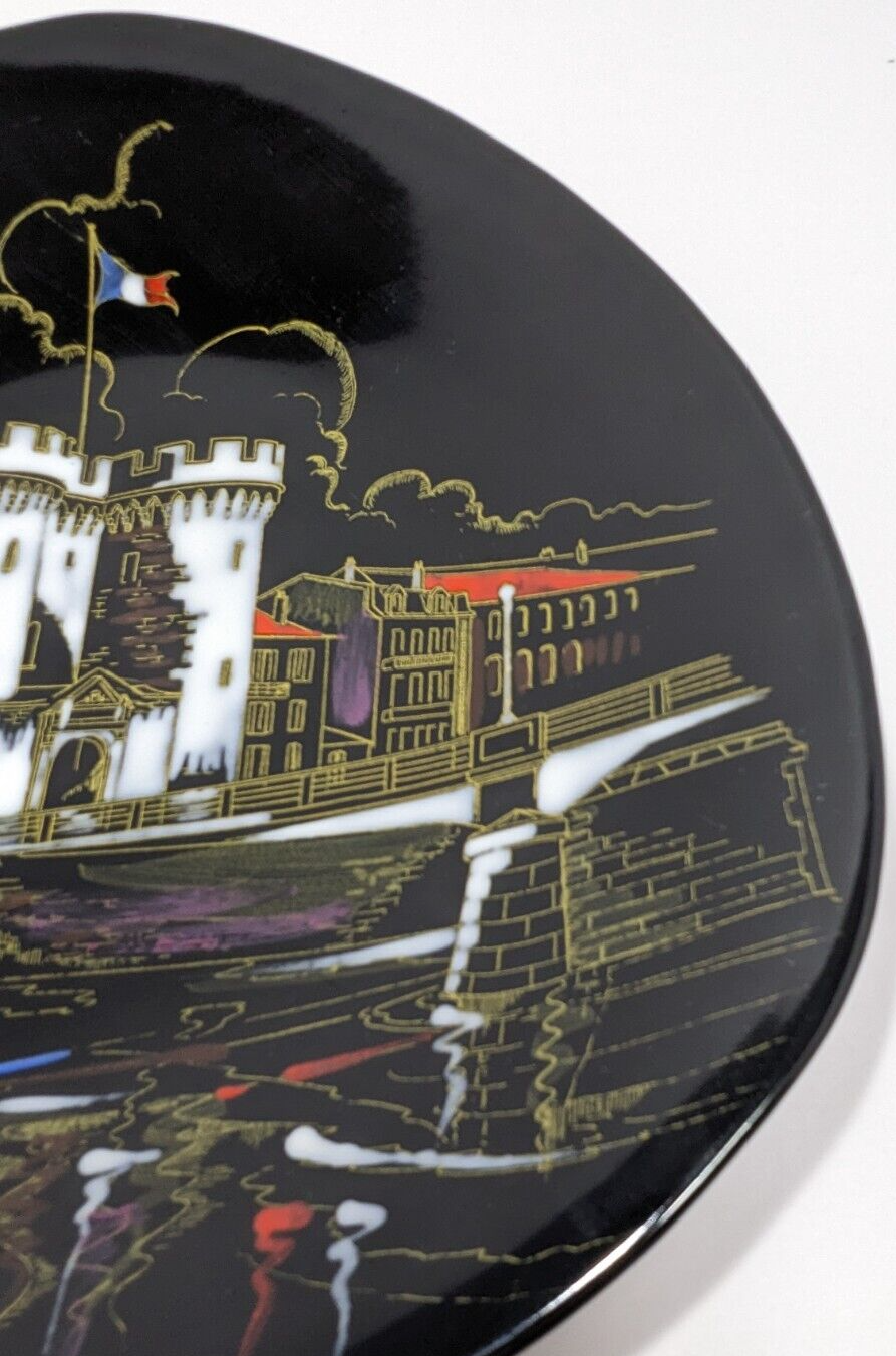 Longwy Verdun Porte Chaussee Hand-Painted French Ceramic Plate #35221