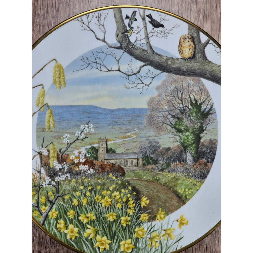 Franklin Porcelain Country Church in March Plate by Peter Barrett 1979