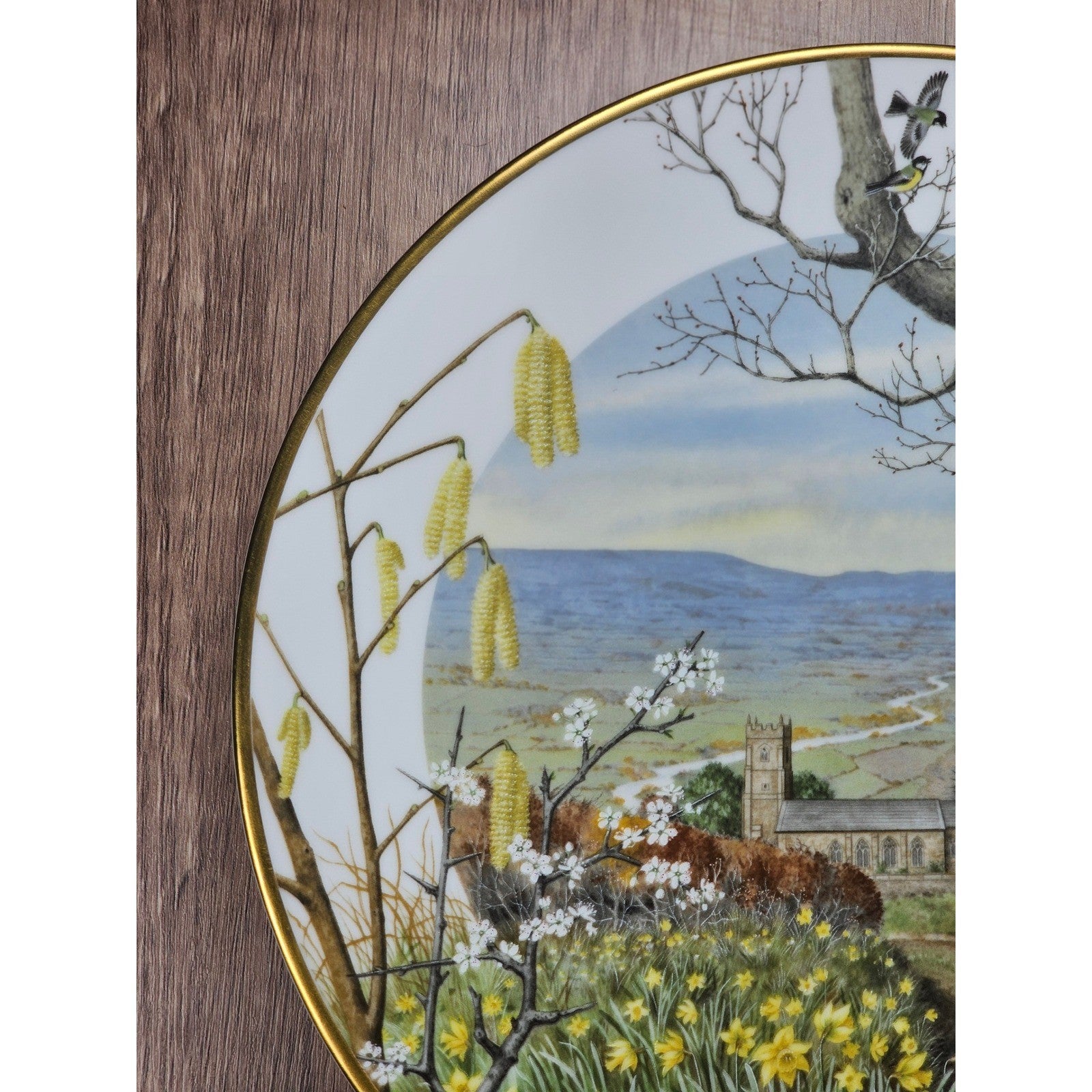 Franklin Porcelain Country Church in March Plate by Peter Barrett 1979